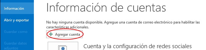 Cómo configurar el correo electrónico en Outlook 2013